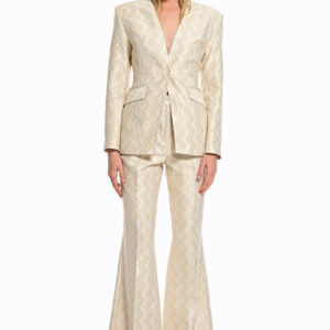 Golden Texture Wide Leg Pants