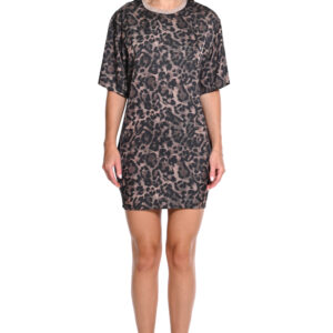 WeCoss Leopard Print Μίνι Φόρεμα