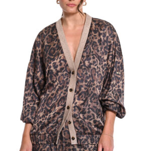 WeCoss Leopard Print Ζακέτα