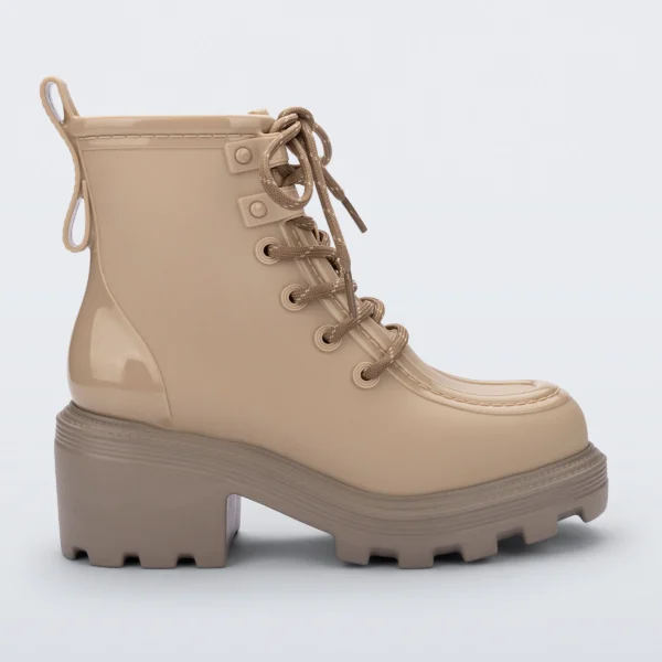 Melissa Track Boot Γυναικεία Αδιάβροχα Μποτάκια Μπεζ