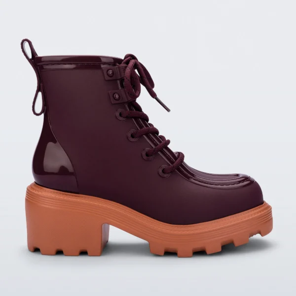 Melissa Track Boot Γυναικεία Αδιάβροχα Μποτάκια Μπορντώ